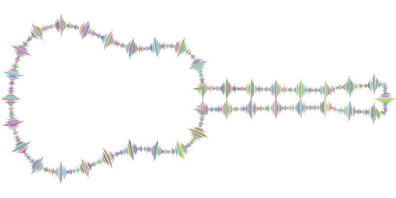 Guitar Waves Waveform Stickdatei – Musik