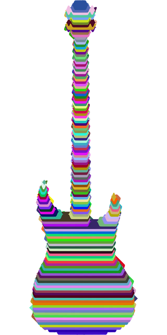 Guitar Musical instrument Abstract Stickdatei – Musik