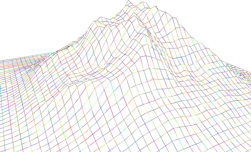 Mountain Hill Geometric Stickdatei – Natur