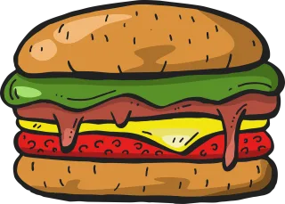 Hamburger Meat Burger Stickdatei
