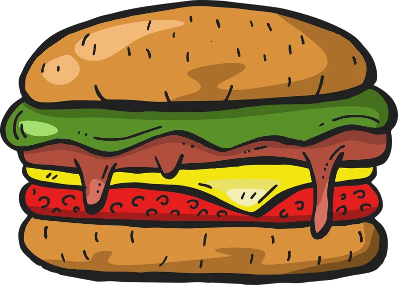 Hamburger Meat Burger Stickdatei – Essen & Trinken