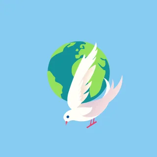 World Peace Dove Stickdatei