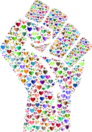 Fist Hearts Hand Stickdatei