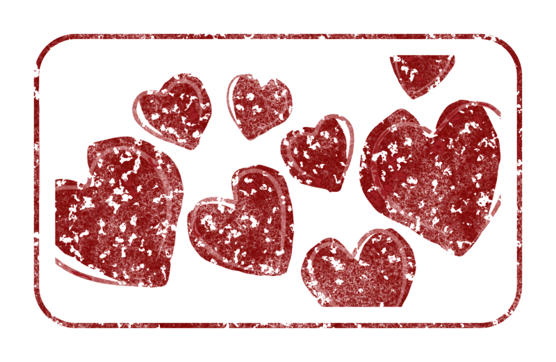 Hearts Rubber stamp Love Stickdatei – Herzen & Liebe