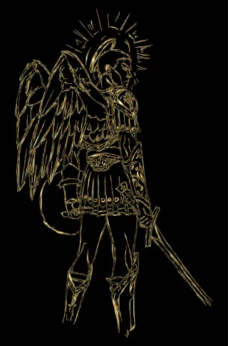 Angel Warrior Wings Stickdatei