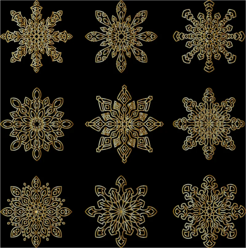 Snowflakes Ice Crystal Stickdatei – Kinder