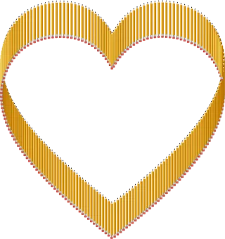 Pencils Frame Border Stickdatei – Herzen & Liebe