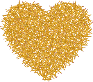 Pencils Heart Love Stickdatei