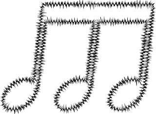 Musical note Waveform Typography Stickdatei – Musik