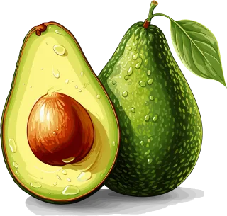 Ai generated Avocados Fruit Stickdatei