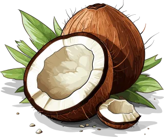 Ai generated Coconut Fruit Stickdatei