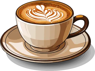 Ai generated Coffee Latte Stickdatei – Essen & Trinken