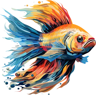 Ai generated Goldfish Nature Stickdatei