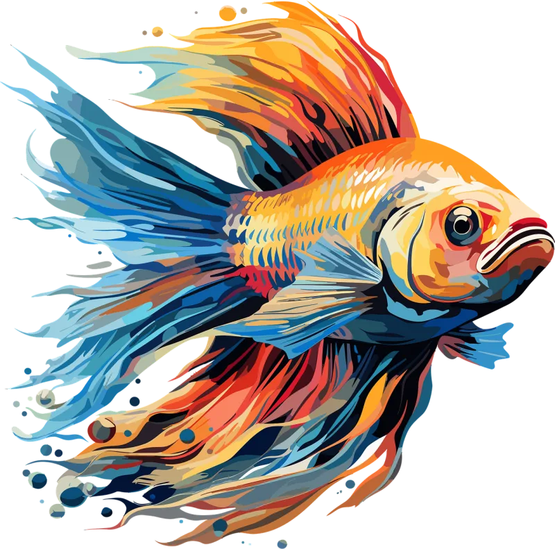 Ai generated Goldfish Nature Stickdatei – Sport