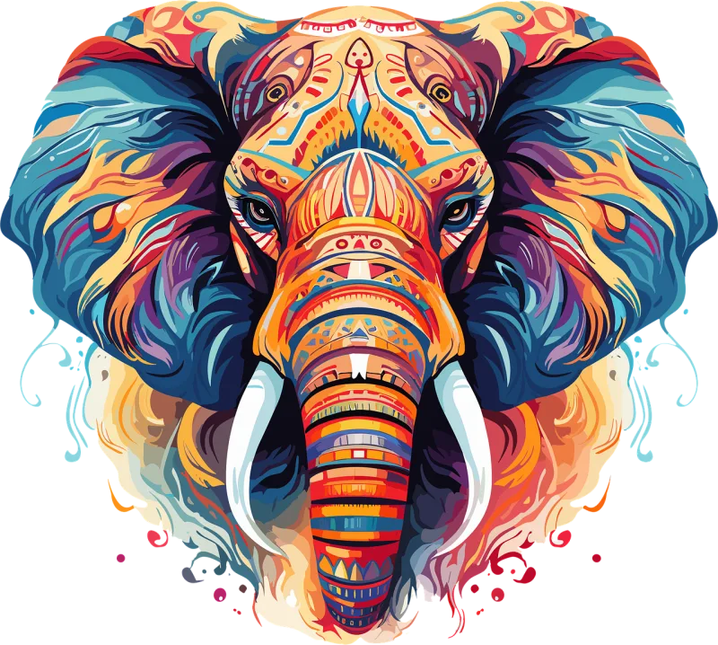 Ai generated Elephant Nature Stickdatei – Tiere
