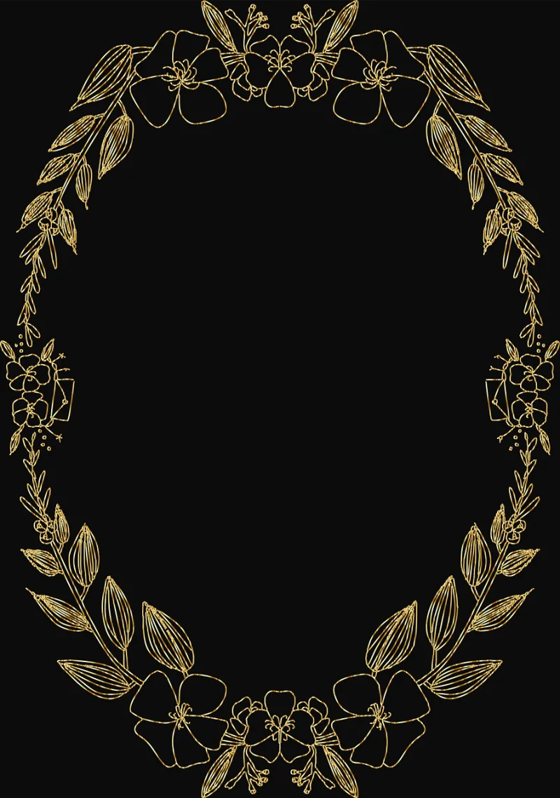 Frame Border Beautiful flowers Stickdatei – Weihnachten