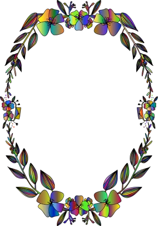 Wreath Frame Border Stickdatei