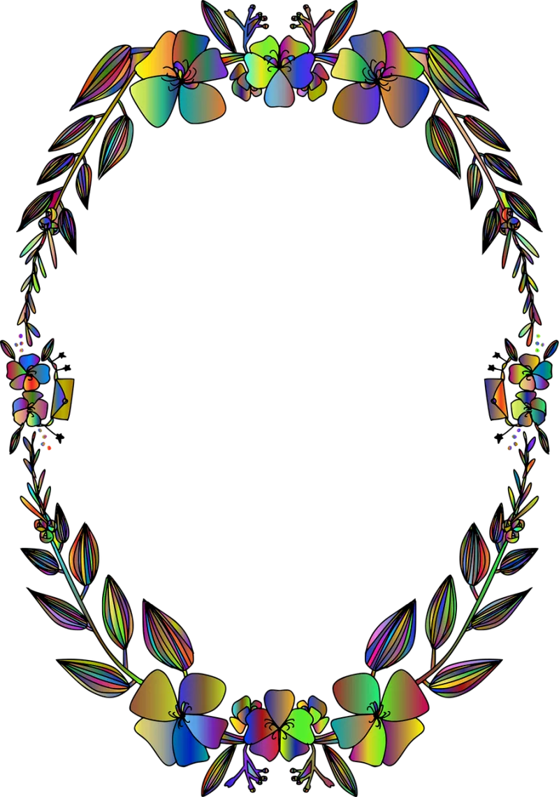 Wreath Frame Border Stickdatei – Weihnachten