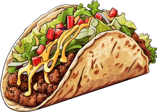 Mexican Taco Fresh Stickdatei