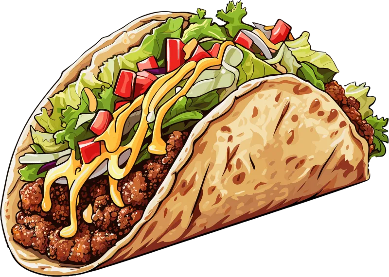 Mexican Taco Fresh Stickdatei – Essen & Trinken