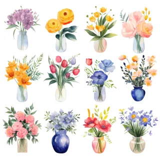 Background Blossom Botanical Stickdatei