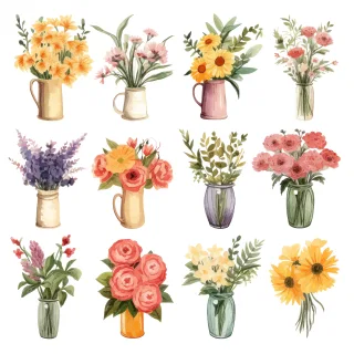 Background Blossom Botanical Stickdatei