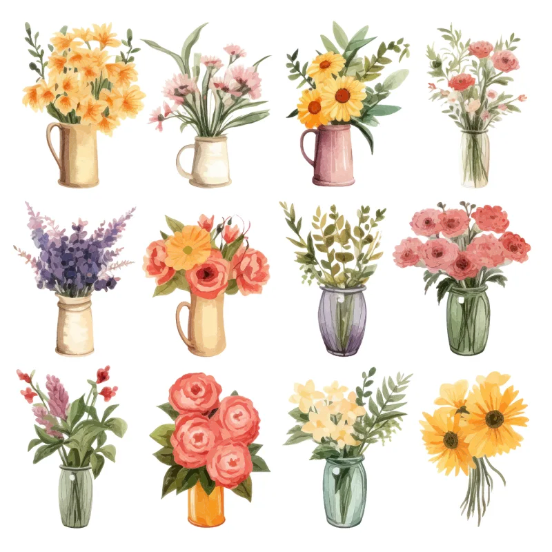 Background Blossom Botanical Stickdatei – Blumen