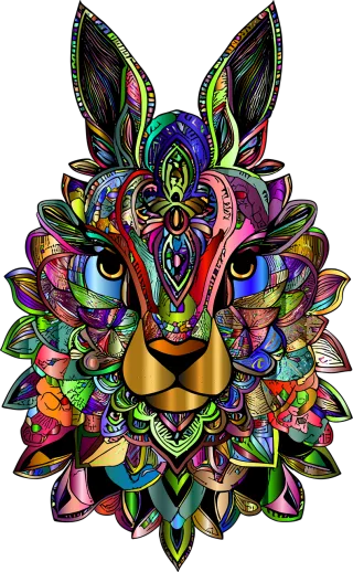 Rabbit Design Chinese zodiac Stickdatei