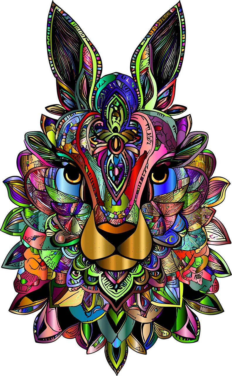 Rabbit Design Chinese zodiac Stickdatei – Tiere