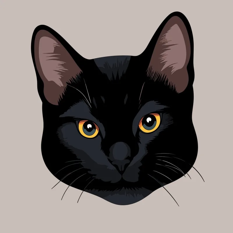 Cat Pet Black cat Stickdatei – Tiere