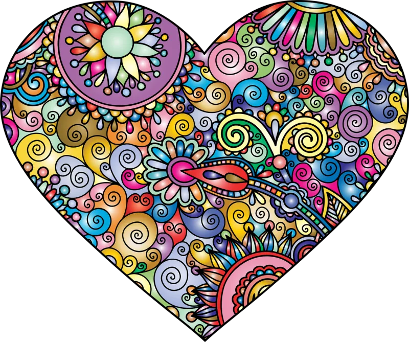 Heart Flowers Flourish Stickdatei – Herzen & Liebe