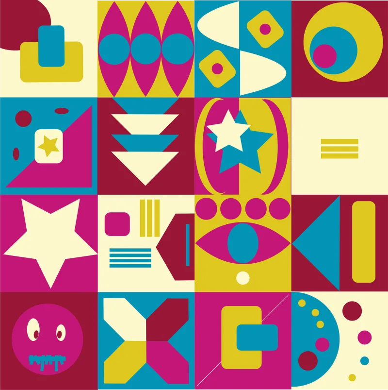 Geometric Box Abstract Stickdatei – Sport