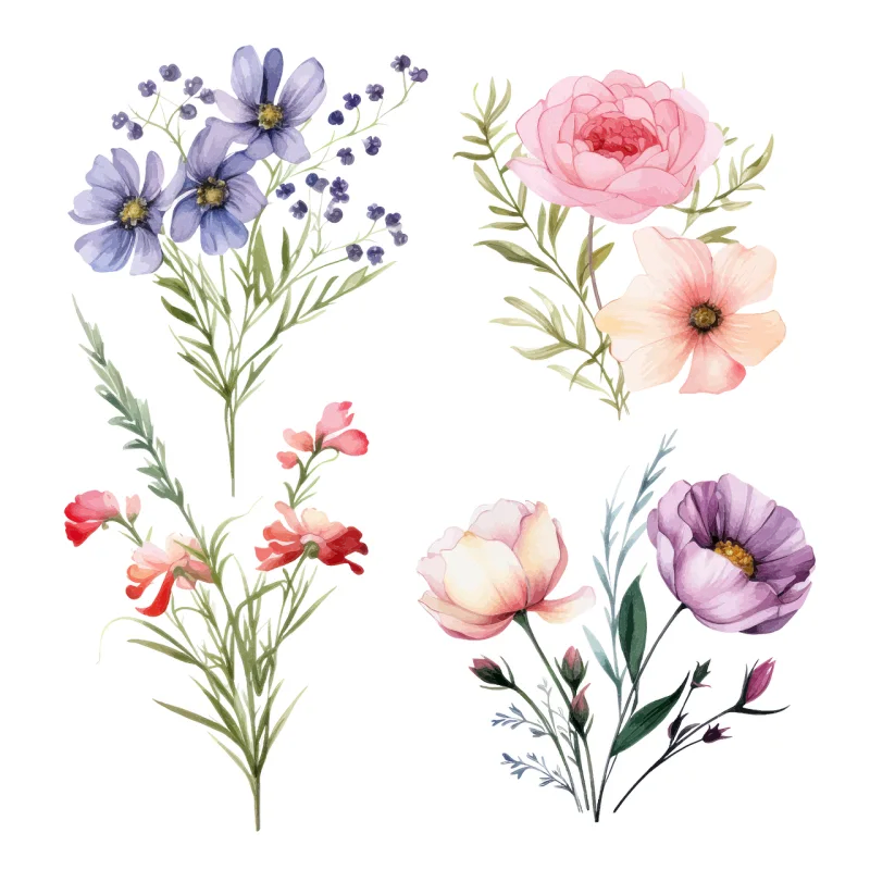 Flower Floral Beautiful flowers Stickdatei – Blumen
