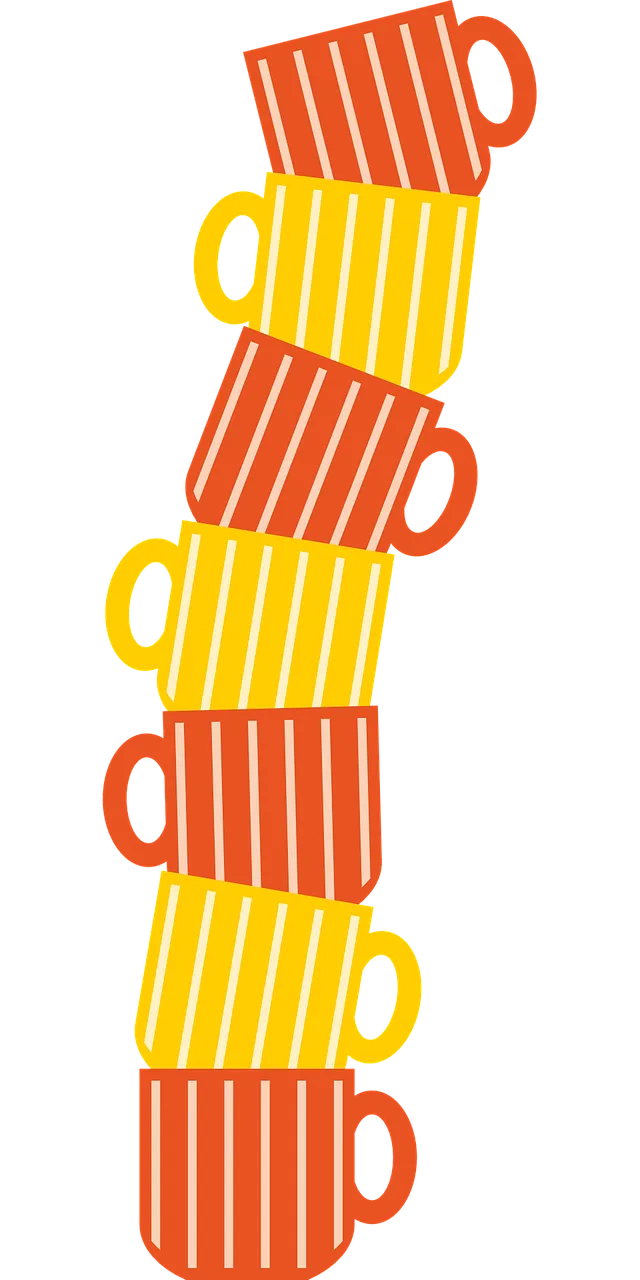 Coffee cup Retro Stack Stickdatei – Essen & Trinken