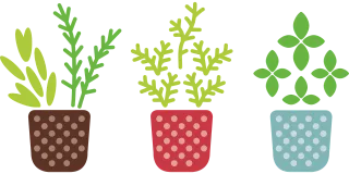 Herb Beautiful flowers Pot Stickdatei
