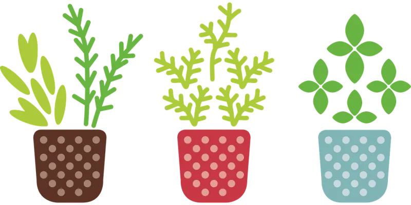 Herb Beautiful flowers Pot Stickdatei – Blumen