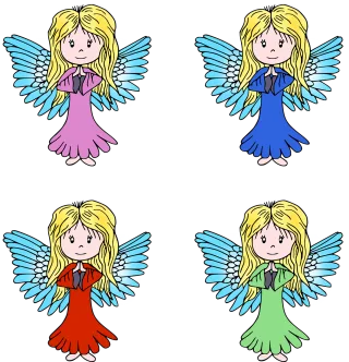 Angel Woman Girl Stickdatei