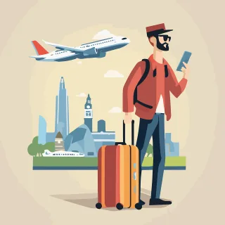 Tourist Traveller Holiday Stickdatei
