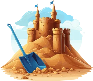 Ai generated Sand castle Sand Stickdatei