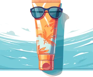Sunblock Sunscreen Shades Stickdatei – Natur