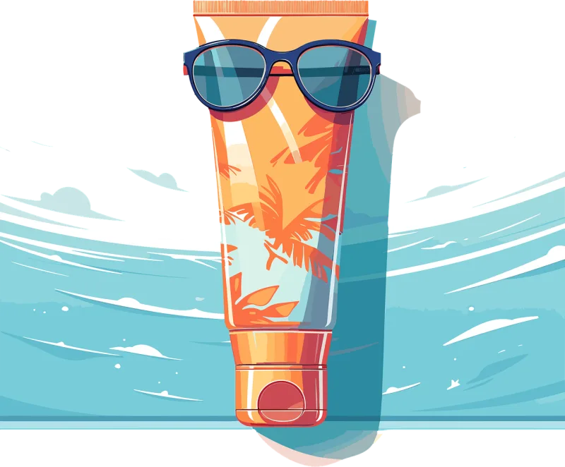 Sunblock Sunscreen Shades Stickdatei – Natur