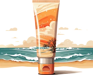 Sunblock Sunscreen Ocean Stickdatei