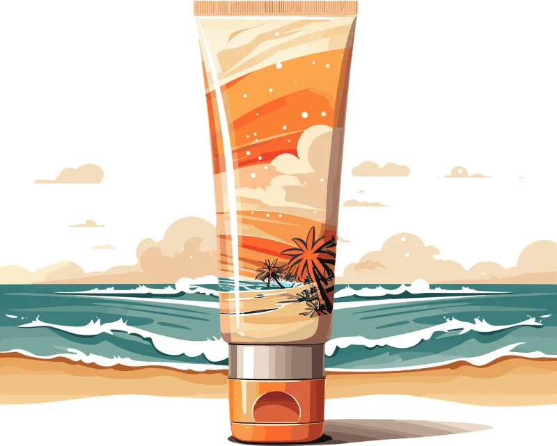 Sunblock Sunscreen Ocean Stickdatei – Natur