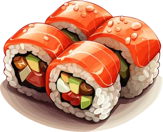 Sushi Fish Fresh Stickdatei
