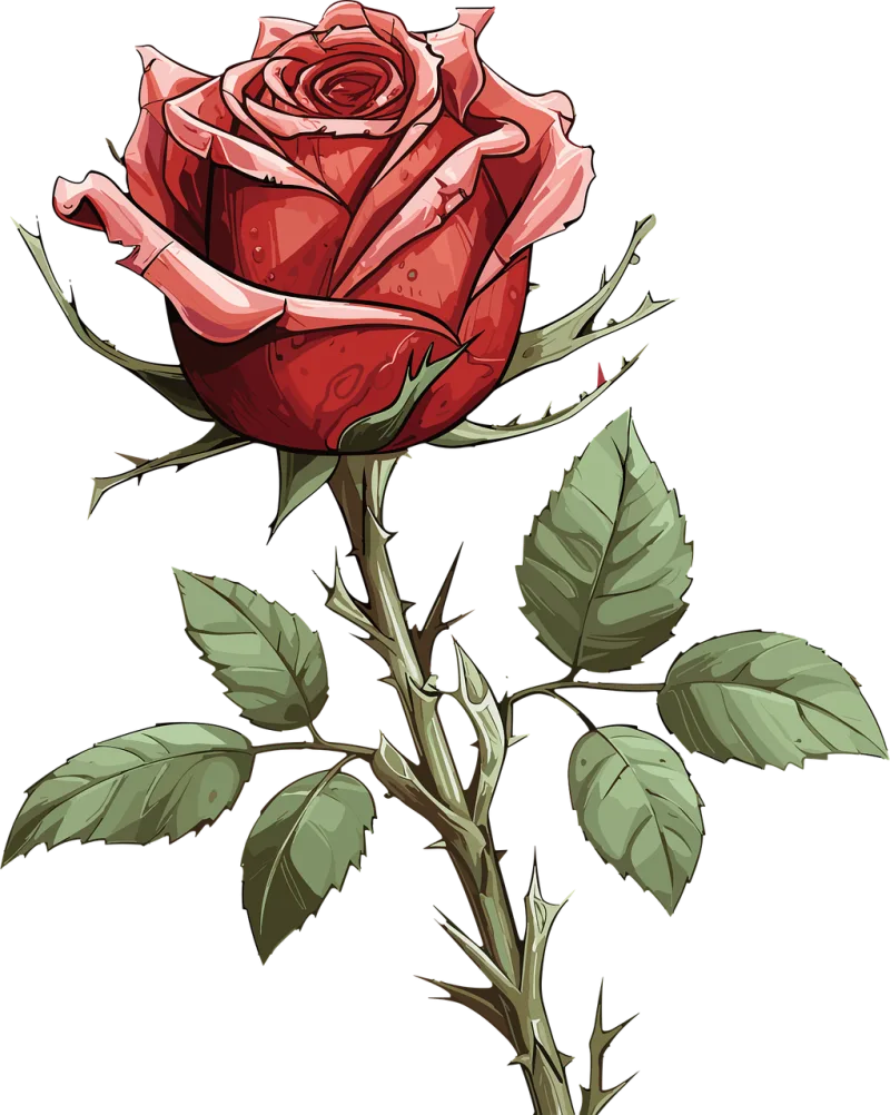Rose Nature Thorns Stickdatei – Blumen