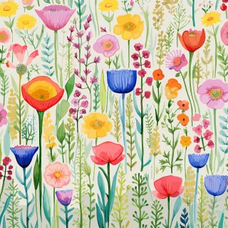 Flowers Field Poppies Stickdatei