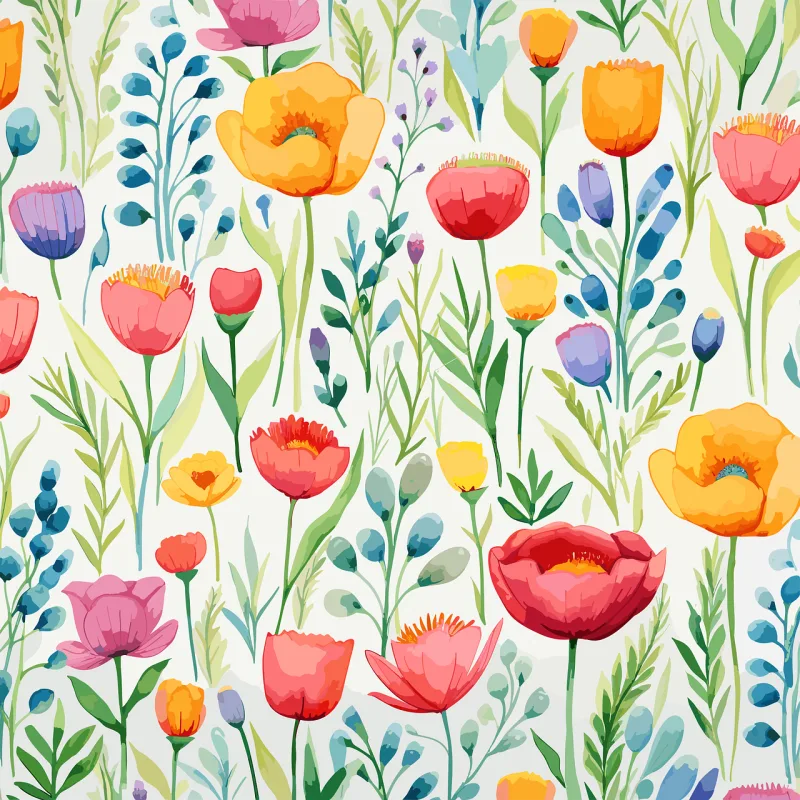 Flowers Poppies Flora Stickdatei – Blumen