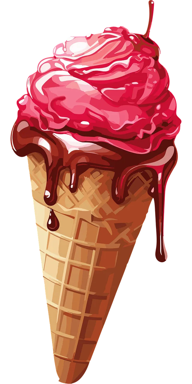 Ice cream Sorbet Strawberry Stickdatei – Kinder