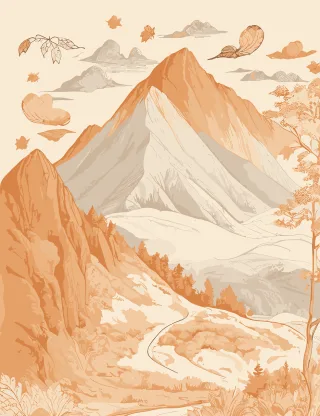 Ai generated Mountains Hills Stickdatei