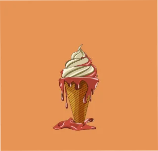 Ice cream Dessert Melt Stickdatei